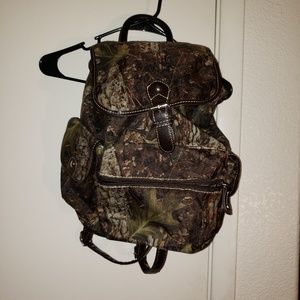 Camo backpack purse